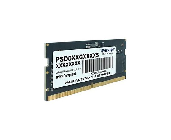 Модуль памяти для ноутбука SoDIMM DDR5 16GB 5600 MHz Patriot (PSD516G560081S), изображение 2 Модуль памяти для ноутбука SoDIMM DDR5 16GB 5600 MHz Patriot (PSD516G560081S), изображение 2