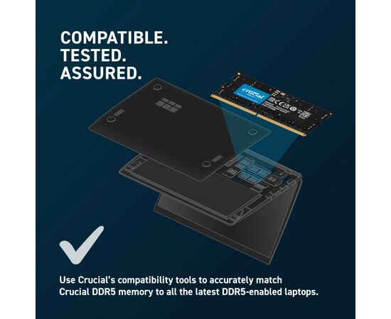 Модуль памяти для ноутбука SoDIMM DDR5 32GB (2x16GB) 5600 MHz Ripjaws Micron (CT2K16G56C46S5), изображение 4 Модуль памяти для ноутбука SoDIMM DDR5 32GB (2x16GB) 5600 MHz Ripjaws Micron (CT2K16G56C46S5), изображение 4