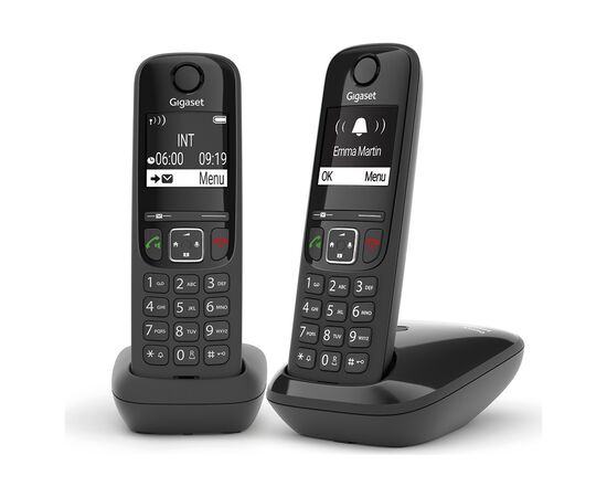 Телефон DECT Gigaset AS690 DUO Black (L36852H2816S301), изображение 2 Телефон DECT Gigaset AS690 DUO Black (L36852H2816S301), изображение 2