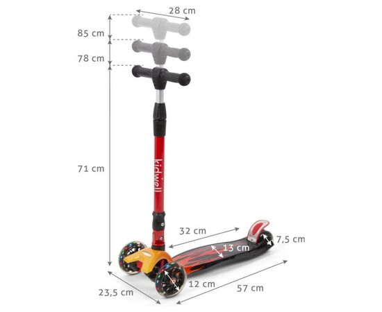 Самокат Kidwell Vento Flame (HUBAVEN01A), изображение 8 Самокат Kidwell Vento Flame (HUBAVEN01A), изображение 8