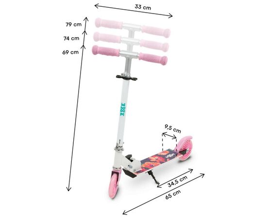 Самокат Kidwell WXM Skipo Floral 120 mm (HSSKIA01), изображение 9 Самокат Kidwell WXM Skipo Floral 120 mm (HSSKIA01), изображение 9
