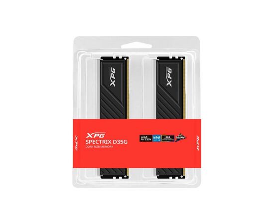 Модуль памяти для компьютера DDR4 32GB (2x16GB) 3600 MHz XPG Spectrix D35G RGB Black ADATA (AX4U360016G18I-DTBKD35G), изображение 5 Модуль памяти для компьютера DDR4 32GB (2x16GB) 3600 MHz XPG Spectrix D35G RGB Black ADATA (AX4U360016G18I-DTBKD35G), изображение 5