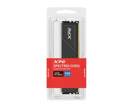 Модуль пам'яті для комп'ютера DDR4 32GB 3600 MHz XPG Spectrix D35G RGB Black ADATA (AX4U360032G18I-SBKD35G), зображення 4 Модуль пам'яті для комп'ютера DDR4 32GB 3600 MHz XPG Spectrix D35G RGB Black ADATA (AX4U360032G18I-SBKD35G), зображення 4