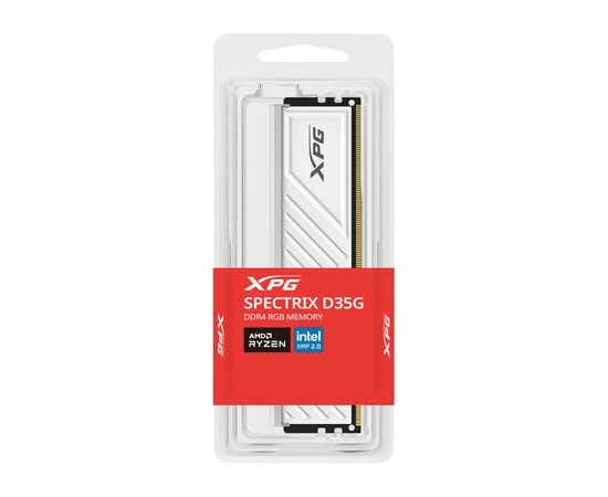 Модуль пам'яті для комп'ютера DDR4 8GB 3600 MHz XPG Spectrix D35G RGB White ADATA (AX4U36008G18I-SWHD35G), зображення 4 Модуль пам'яті для комп'ютера DDR4 8GB 3600 MHz XPG Spectrix D35G RGB White ADATA (AX4U36008G18I-SWHD35G), зображення 4