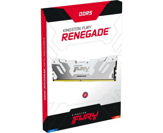 Модуль памяти для компьютера DDR5 32GB (2x16GB) 6800 MHz Renegade White/Silver Kingston Fury (ex.HyperX) (KF568C36RWK2-32), изображение 4 Модуль памяти для компьютера DDR5 32GB (2x16GB) 6800 MHz Renegade White/Silver Kingston Fury (ex.HyperX) (KF568C36RWK2-32), изображение 4