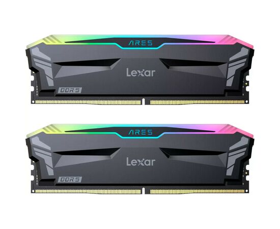 Модуль памяти для компьютера DDR5 32GB (2x16GB) 6400 MHz Ares RGB Black Lexar (LD5EU016G-R6400GDLA)