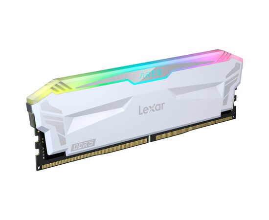 Модуль памяти для компьютера DDR5 32GB (2x(16GB) 6400 MHz Ares RGB White Lexar (LD5EU016G-R6400GDWA), изображение 2 Модуль памяти для компьютера DDR5 32GB (2x(16GB) 6400 MHz Ares RGB White Lexar (LD5EU016G-R6400GDWA), изображение 2