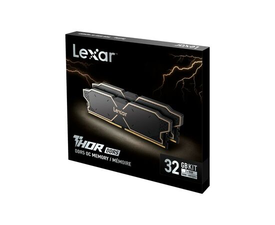 Модуль памяти для компьютера DDR5 32GB (2x16GB) 6000 MHz Thor Black Lexar (LD5U16G60C32LG-RGD), изображение 6 Модуль памяти для компьютера DDR5 32GB (2x16GB) 6000 MHz Thor Black Lexar (LD5U16G60C32LG-RGD), изображение 6