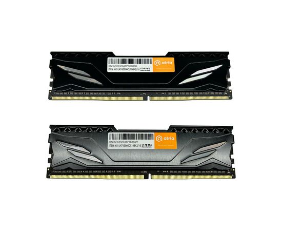 Модуль памяти для компьютера DDR4 16GB (2x8GB) 2666 MHz Fly Black ATRIA (UAT42666CL19BK2/16), изображение 2 Модуль памяти для компьютера DDR4 16GB (2x8GB) 2666 MHz Fly Black ATRIA (UAT42666CL19BK2/16), изображение 2