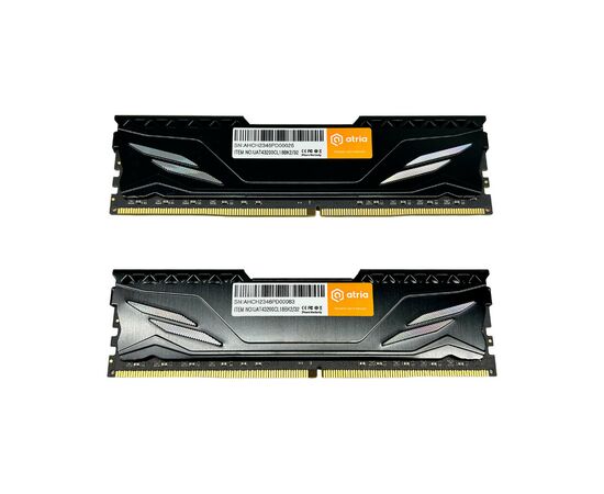 Модуль памяти для компьютера DDR4 32GB (2x16GB) 3200 MHz Fly Black ATRIA (UAT43200CL18BK2/32), изображение 2 Модуль памяти для компьютера DDR4 32GB (2x16GB) 3200 MHz Fly Black ATRIA (UAT43200CL18BK2/32), изображение 2