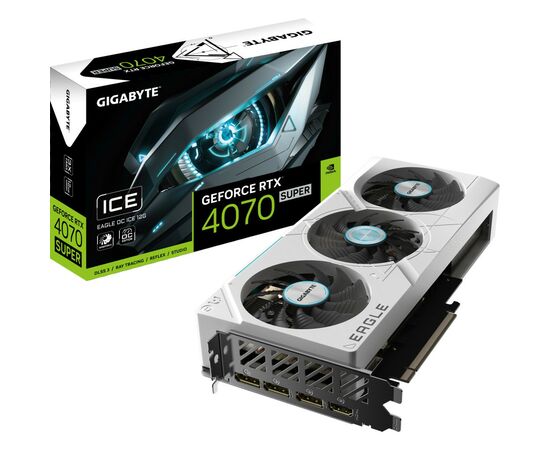 Видеокарта GIGABYTE GeForce RTX4070 SUPER 12Gb EAGLE OC ICE (GV-N407SEAGLEOC ICE-12GD), изображение 9 Видеокарта GIGABYTE GeForce RTX4070 SUPER 12Gb EAGLE OC ICE (GV-N407SEAGLEOC ICE-12GD), изображение 9
