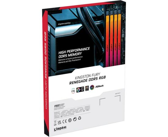 Модуль памяти для компьютера DDR5 32GB (2x16GB) 7600 MHz Renegade RGB XMP Kingston Fury (ex.HyperX) (KF576C38RSAK2-32), изображение 5 Модуль памяти для компьютера DDR5 32GB (2x16GB) 7600 MHz Renegade RGB XMP Kingston Fury (ex.HyperX) (KF576C38RSAK2-32), изображение 5