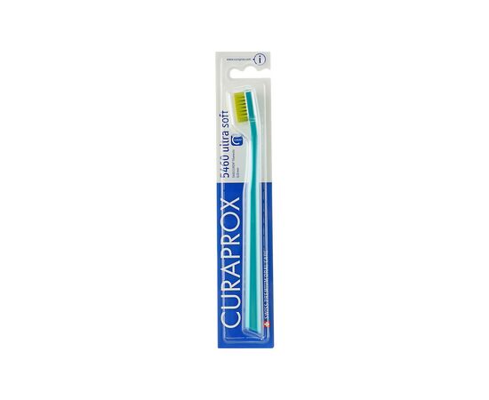 Зубная щетка Curaprox CS 5460 Ultra Soft Ультрамягкая D 0.10 мм Бирюзовая с салатовой щетиной (CS 5460-29)
