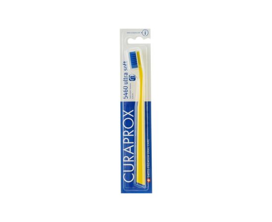 Зубна щітка Curaprox CS 5460 Ultra Soft Ультрам'яка D 0.10 мм Жовта із синьою щетиною (CS 5460-02)