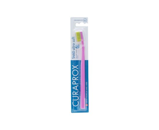 Зубная щетка Curaprox CS 5460 Ultra Soft Ультрамягкая D 0.10 мм Розовая с салатовой щетиной (CS 5460-11)