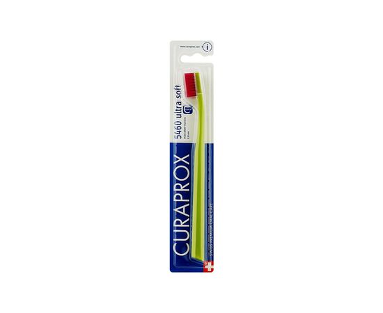 Зубная щетка Curaprox CS 5460 Ultra Soft Ультрамягкая D 0.10 мм Салатовая с малиновой щетиной (CS 5460-31)