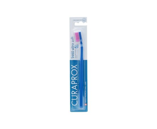 Зубна щітка Curaprox CS 5460 Ultra Soft Ультрам'яка D 0.10 мм Темно-синя з рожевою щетиною (CS 5460-22)