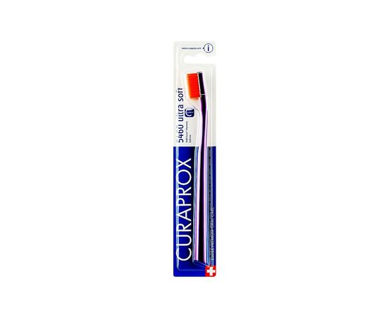 Зубна щітка Curaprox CS 5460 Ultra Soft Ультрам'яка D 0.10 мм Фіолетова з помаранчевою щетиною (CS 5460-36)