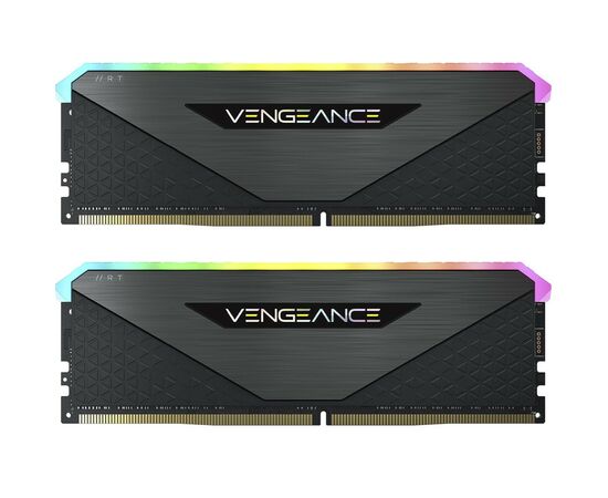 Модуль памяти для компьютера DDR4 32GB (2x16GB) 3600 MHz Vengeance RGB RT Black Corsair (CMN32GX4M2Z3600C18)