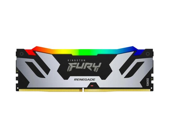 Модуль памяти для компьютера DDR5 16GB 7200 MHz Renegade RGB Black/Silver Kingston Fury (ex.HyperX) (KF572C38RSA-16)