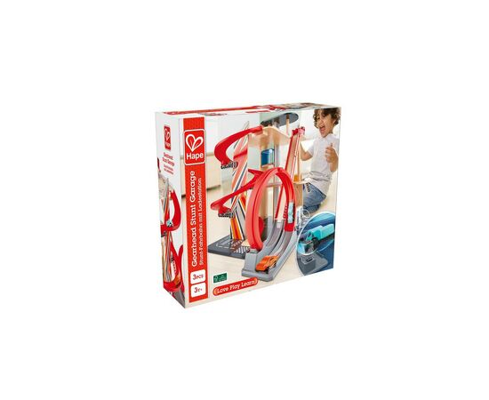 Автотрек Hape с гаражом и машинками (E3019), изображение 7 Автотрек Hape с гаражом и машинками (E3019), изображение 7