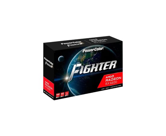 Видеокарта PowerColor Radeon RX 6600 8Gb Fighter (AXRX 6600 8GBD6-3DH), изображение 5 Видеокарта PowerColor Radeon RX 6600 8Gb Fighter (AXRX 6600 8GBD6-3DH), изображение 5