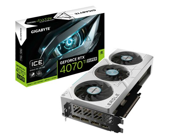 Видеокарта GIGABYTE GeForce RTX4070Ti SUPER 16Gb EAGLE ICE OC (GV-N407TSEAGLEOC ICE-16GD), изображение 9 Видеокарта GIGABYTE GeForce RTX4070Ti SUPER 16Gb EAGLE ICE OC (GV-N407TSEAGLEOC ICE-16GD), изображение 9