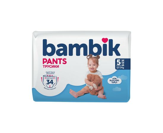 Подгузник Bambik трусики 5 (12-17 кг) 34 ш (4823071652543)