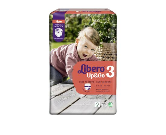 Подгузник Libero Up&Go Размер 3 (5-9 кг) 46 шт (7322541742076), изображение 2 Подгузник Libero Up&Go Размер 3 (5-9 кг) 46 шт (7322541742076), изображение 2