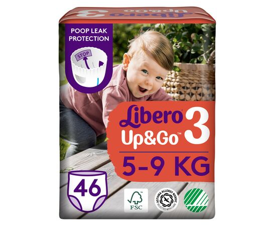 Підгузок Libero Up&Go Розмір 3 (5-9 кг) 46 шт (7322541742076)