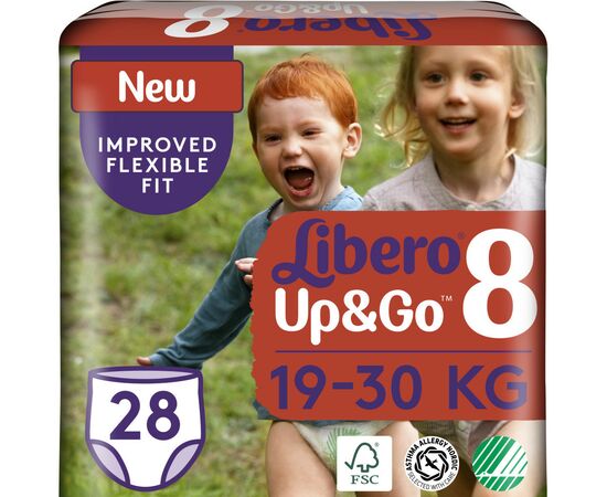 Підгузок Libero Up&Go Розмір 8 (19-30 кг) 28 шт (7322541091662)