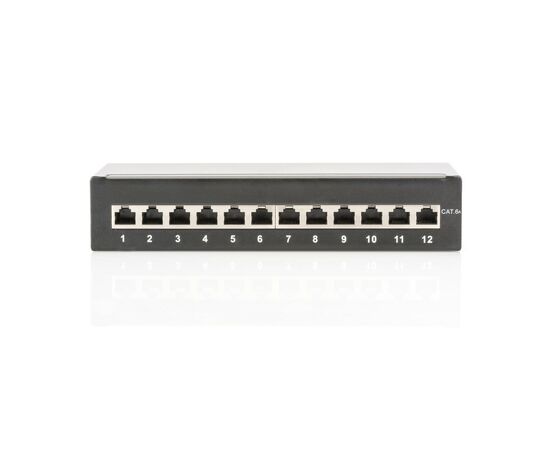 Патч-панель настольная 12 портов cat.6A STP Digitus (DN-91612SD-EA), изображение 2 Патч-панель настольная 12 портов cat.6A STP Digitus (DN-91612SD-EA), изображение 2