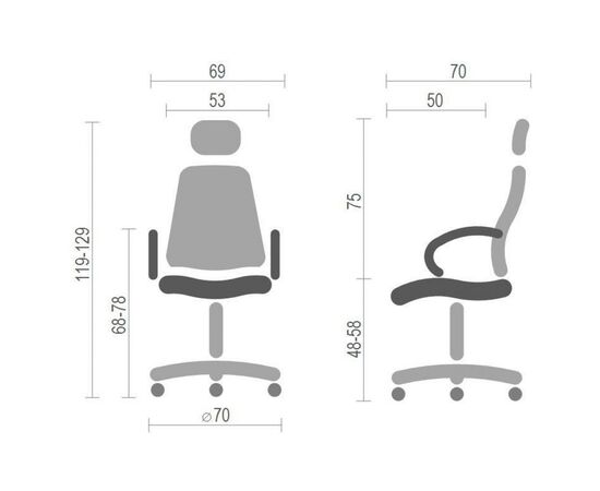 Офисное кресло Аклас Мердок PL RL Серое (11392), изображение 6 Офисное кресло Аклас Мердок PL RL Серое (11392), изображение 6