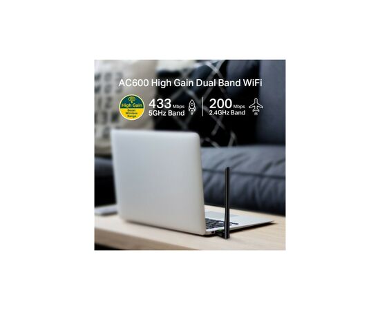 Сетевая карта Wi-Fi TP-Link ARCHER-T2U-PLUS, изображение 4 Сетевая карта Wi-Fi TP-Link ARCHER-T2U-PLUS, изображение 4
