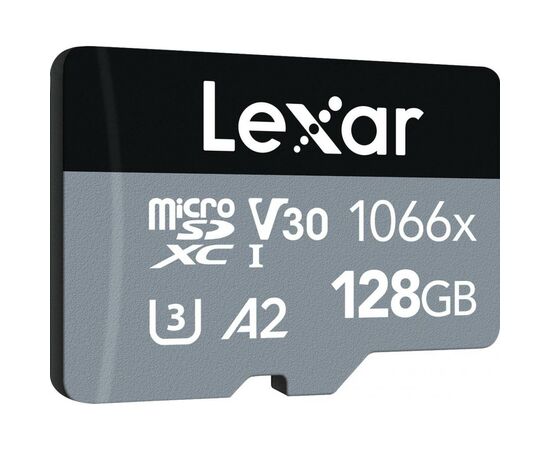 Карта памяти Lexar 128GB microSDXC class 10 UHS-I 1066x Silver (LMS1066128G-BNANG), изображение 2 Карта памяти Lexar 128GB microSDXC class 10 UHS-I 1066x Silver (LMS1066128G-BNANG), изображение 2
