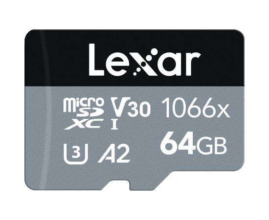 Карта памяти Lexar 64GB microSDXC class 10 UHS-I 1066x Silver (LMS1066064G-BNANG)