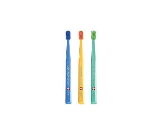 Детская зубная щетка Curaprox Ультрамягкие CS Smart Ultra Soft (от 5 лет) 3 шт (CS Smart/3-03), изображение 2 Детская зубная щетка Curaprox Ультрамягкие CS Smart Ultra Soft (от 5 лет) 3 шт (CS Smart/3-03), изображение 2