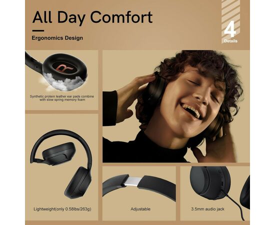 Навушники QCY H3 Midnight Black (1033273), зображення 7 Навушники QCY H3 Midnight Black (1033273), зображення 7