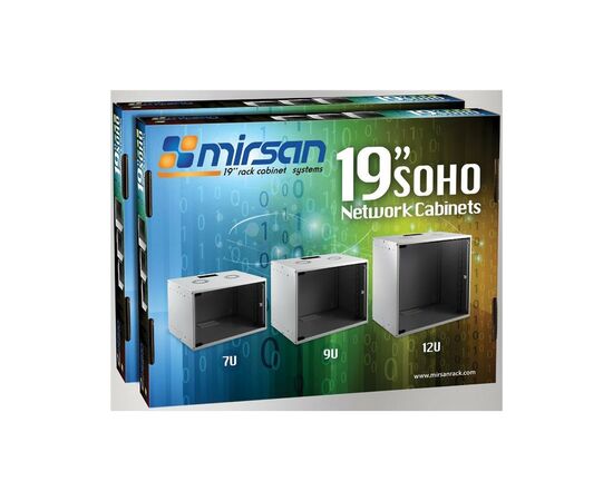 Шкаф настенный Mirsan 12U 535x400, SOHO, RAL 7035 (MR.SOH12U40DE.02), изображение 2 Шкаф настенный Mirsan 12U 535x400, SOHO, RAL 7035 (MR.SOH12U40DE.02), изображение 2