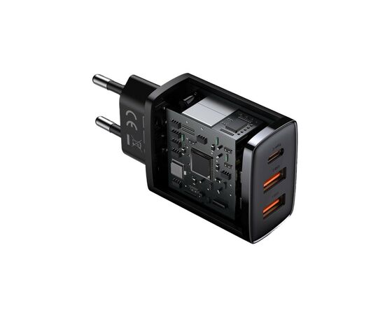 Зарядное устройство Baseus Compact Quick Charger 2U+C (CCXJ-E01), изображение 4 Зарядное устройство Baseus Compact Quick Charger 2U+C (CCXJ-E01), изображение 4