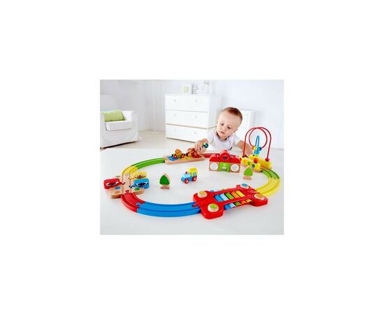 Железная дорога Hape музыкальная Радужная головоломка 30 элементов (E3826), изображение 4 Железная дорога Hape музыкальная Радужная головоломка 30 элементов (E3826), изображение 4