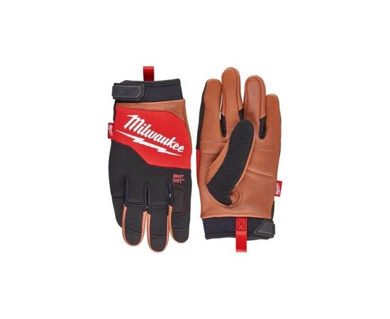 Защитные перчатки Milwaukee с кожаными вставками, 11/XXL (4932471915), изображение 2 Защитные перчатки Milwaukee с кожаными вставками, 11/XXL (4932471915), изображение 2