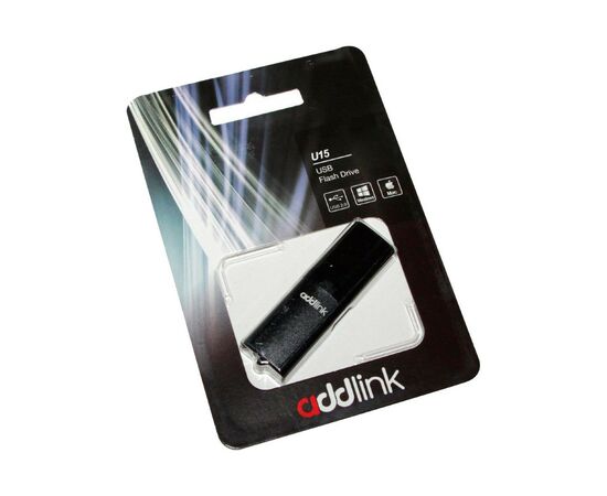 USB флеш накопичувач AddLink 64GB U15 Gray USB 2.0 (ad64GBU15G2), зображення 2 USB флеш накопичувач AddLink 64GB U15 Gray USB 2.0 (ad64GBU15G2), зображення 2