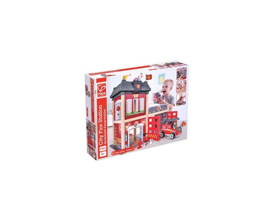 Игровой набор Hape деревянный Пожарная часть (E3023), изображение 2 Игровой набор Hape деревянный Пожарная часть (E3023), изображение 2