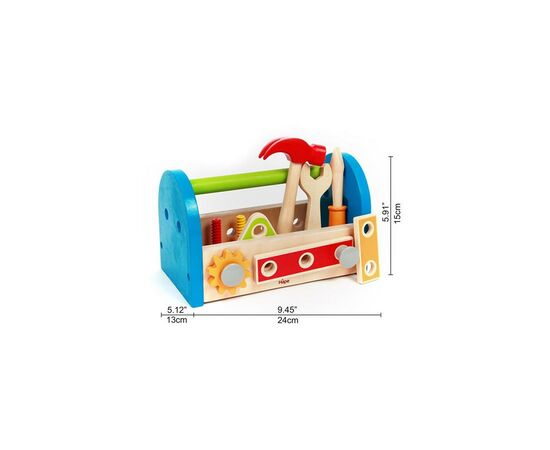 Игровой набор Hape деревянный ящик с инструментами (E3001), изображение 2 Игровой набор Hape деревянный ящик с инструментами (E3001), изображение 2