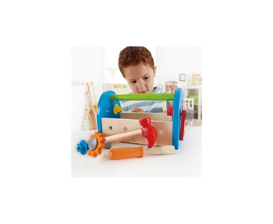 Игровой набор Hape деревянный ящик с инструментами (E3001), изображение 3 Игровой набор Hape деревянный ящик с инструментами (E3001), изображение 3