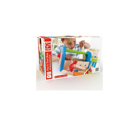 Игровой набор Hape деревянный ящик с инструментами (E3001), изображение 4 Игровой набор Hape деревянный ящик с инструментами (E3001), изображение 4