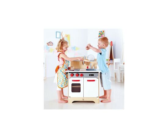 Игровой набор Hape Детская кухня из дерева белый (E3152), изображение 5 Игровой набор Hape Детская кухня из дерева белый (E3152), изображение 5