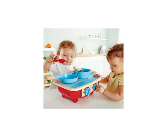 Игровой набор Hape Детская плита складная с посудой (E3170), изображение 6
