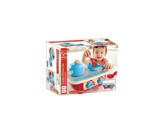 Игровой набор Hape Детская плита складная с посудой (E3170), изображение 8